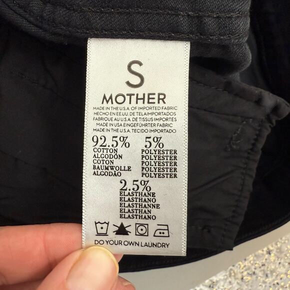 MOTHER Jacket Womens Small Black Pocket Bruiser Denim Not Guilty Western Cowgirl - Picture 9 of 12